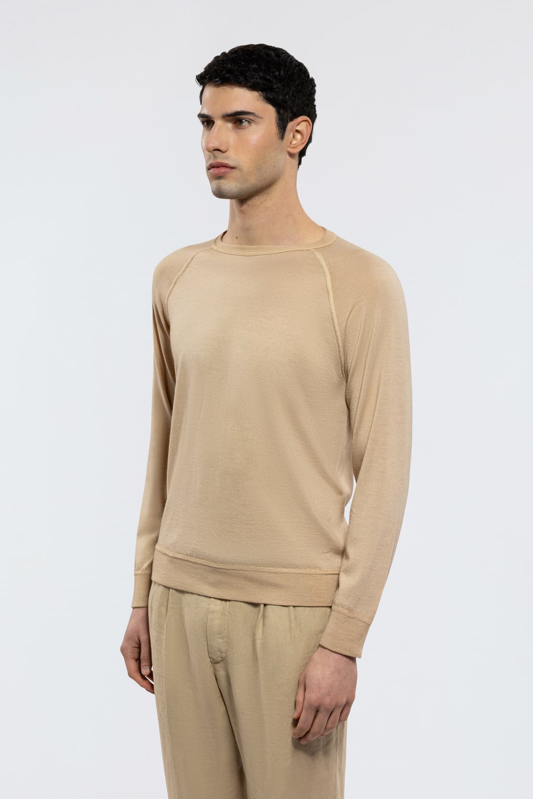 Crewneck Sweater in Extrafine Merino Wool
