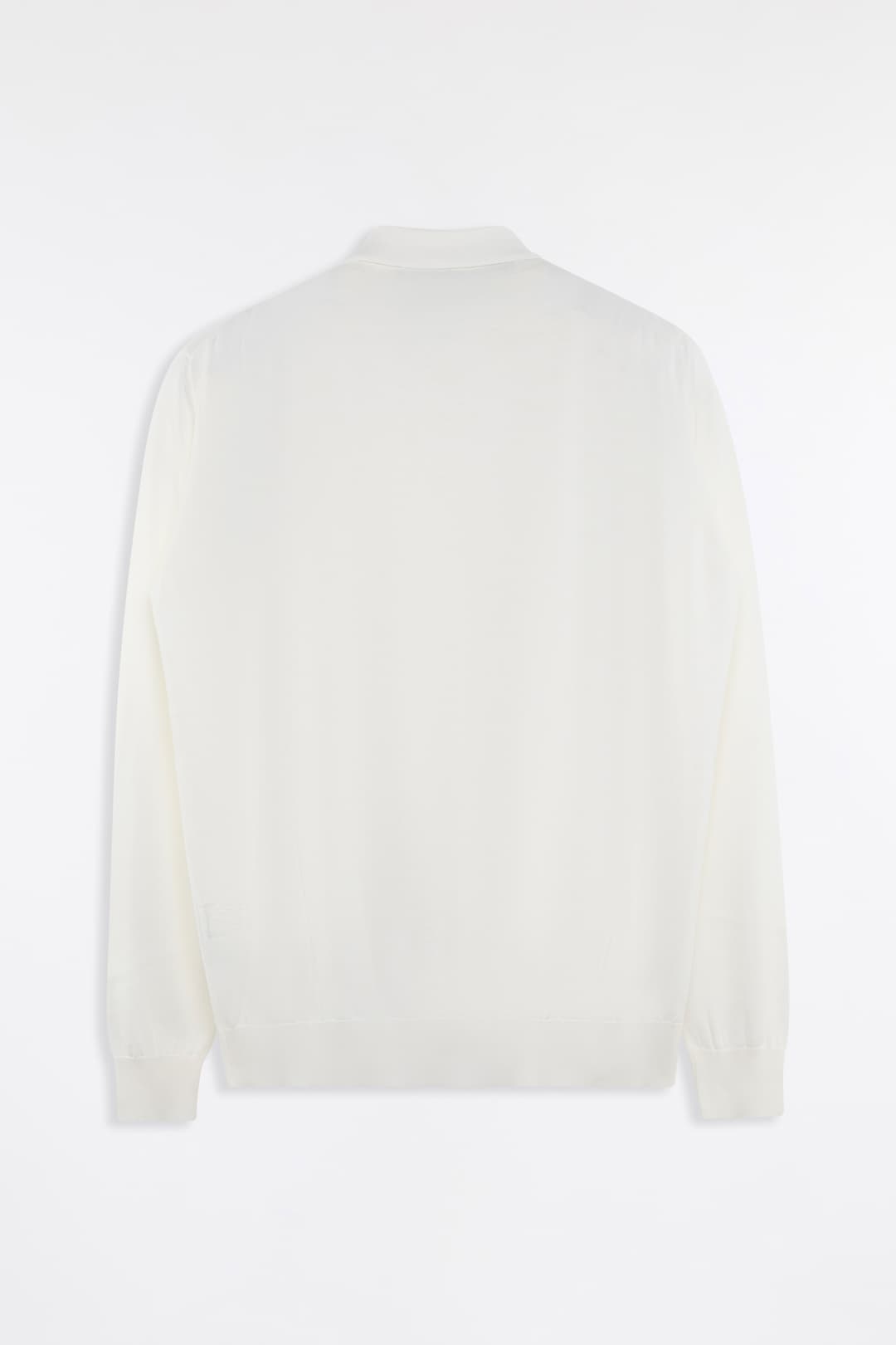 Long-sleeve cotton polo shirt