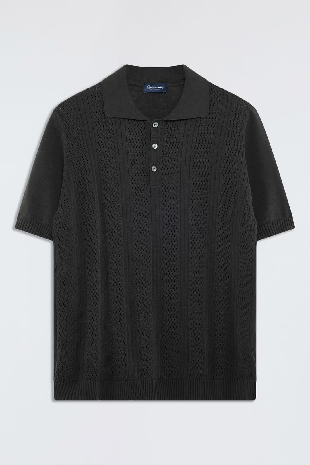 Openwork Knit Polo