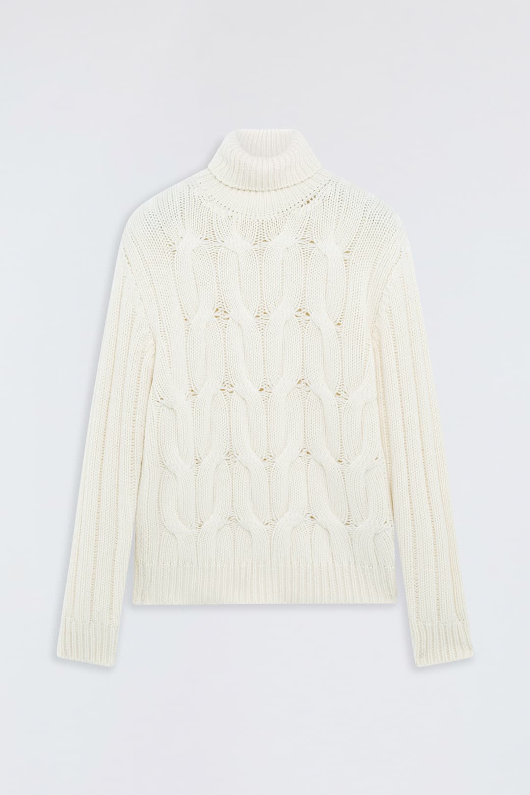 Cable Knit Cashmere Turtleneck