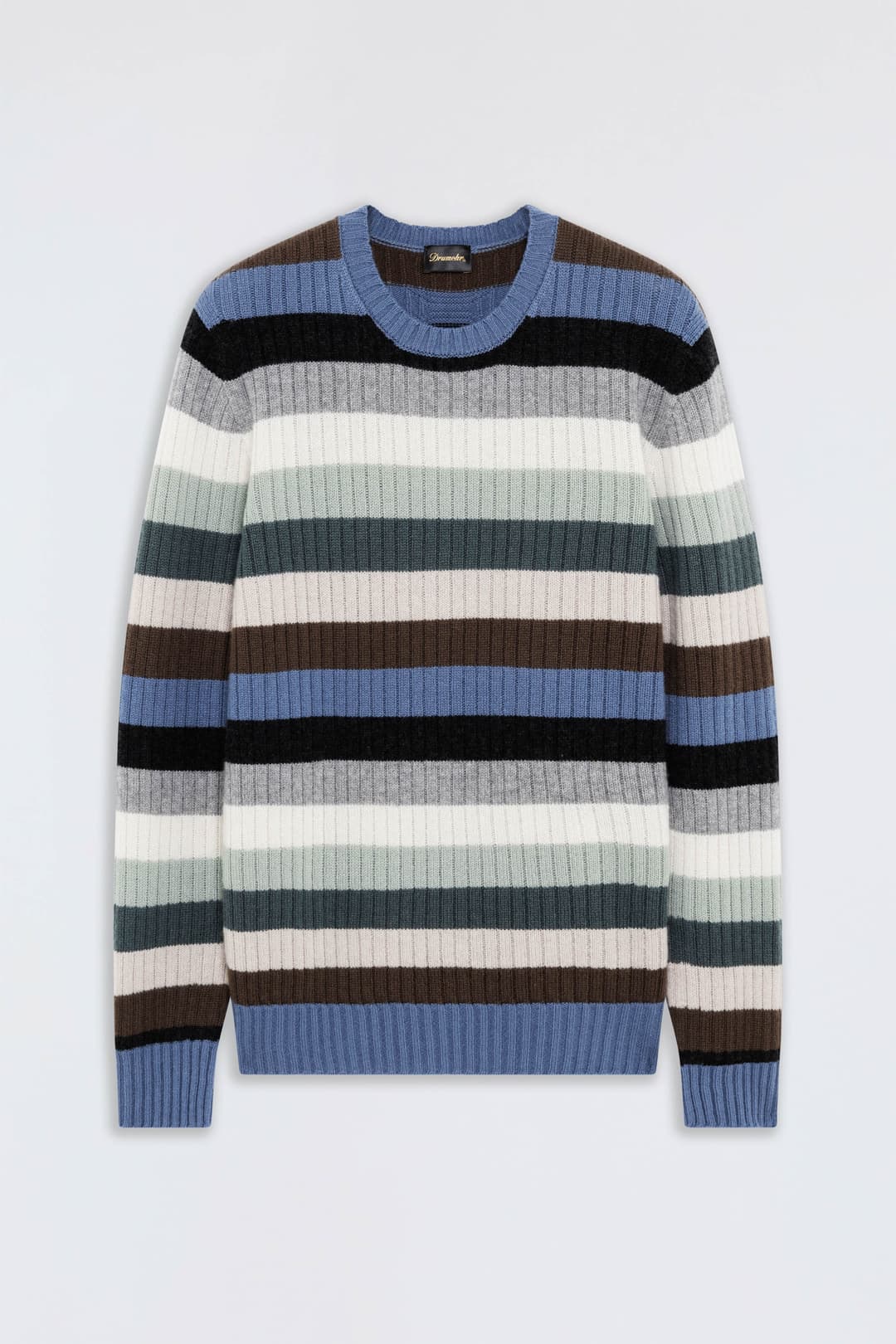 Striped Cashmere Crewneck Sweater