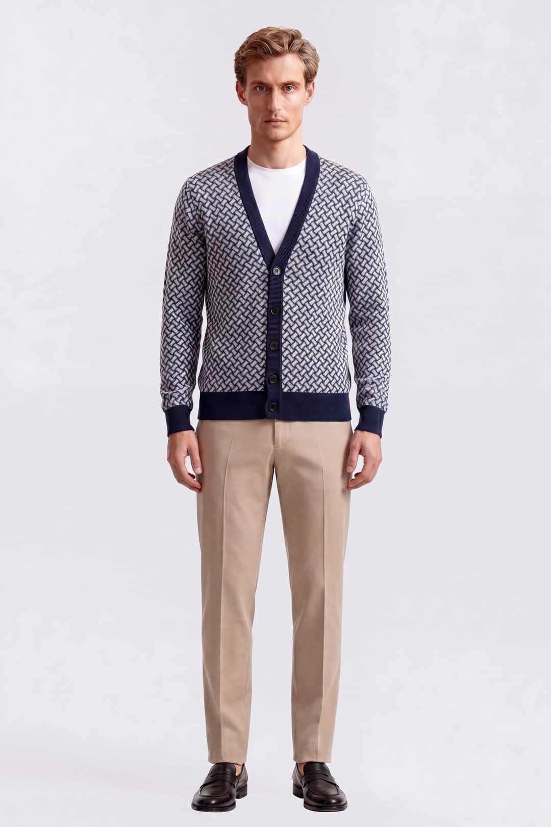 Razor Blade Cotton and Linen Cardigan