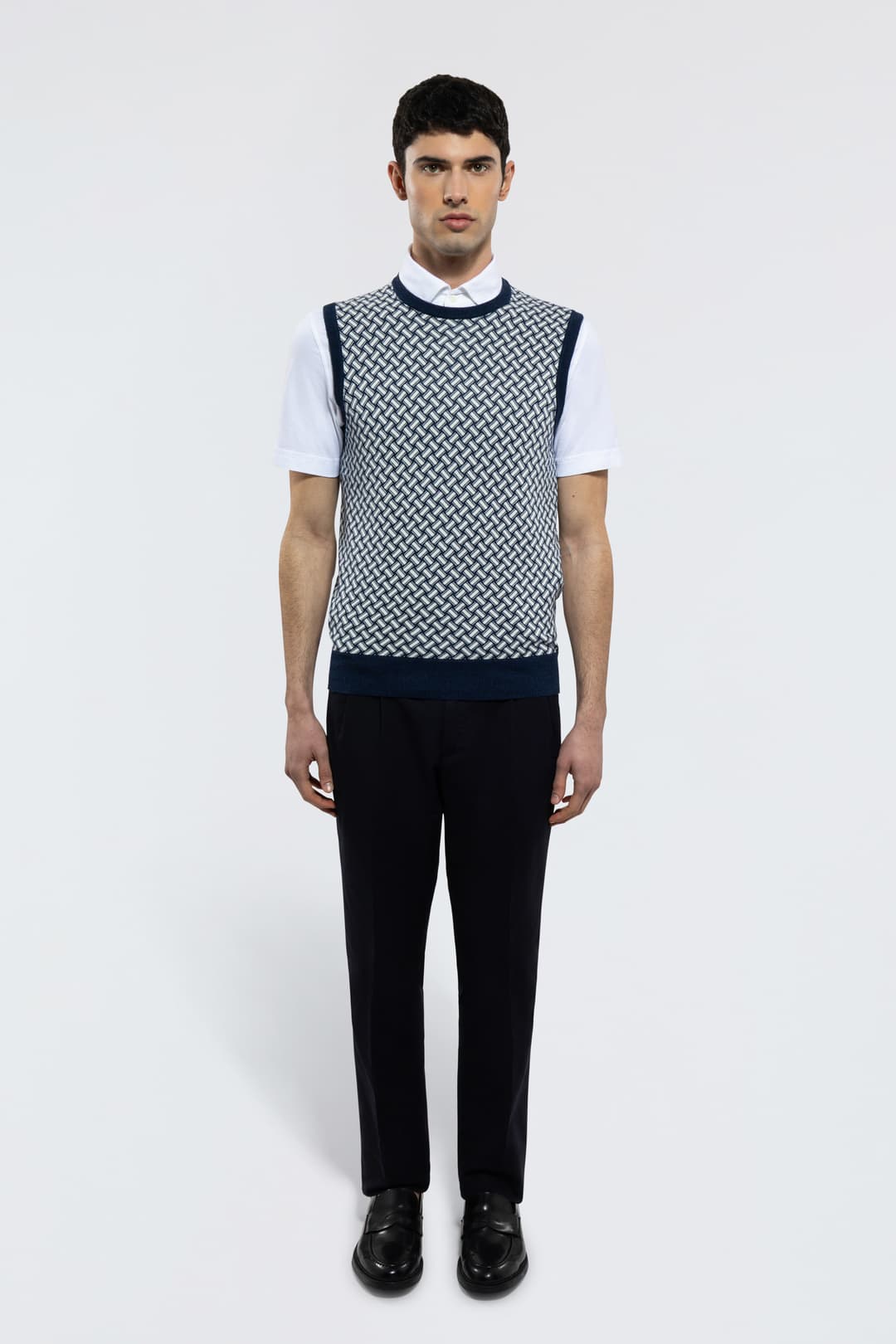 Razor Blade Cotton and Linen Vest