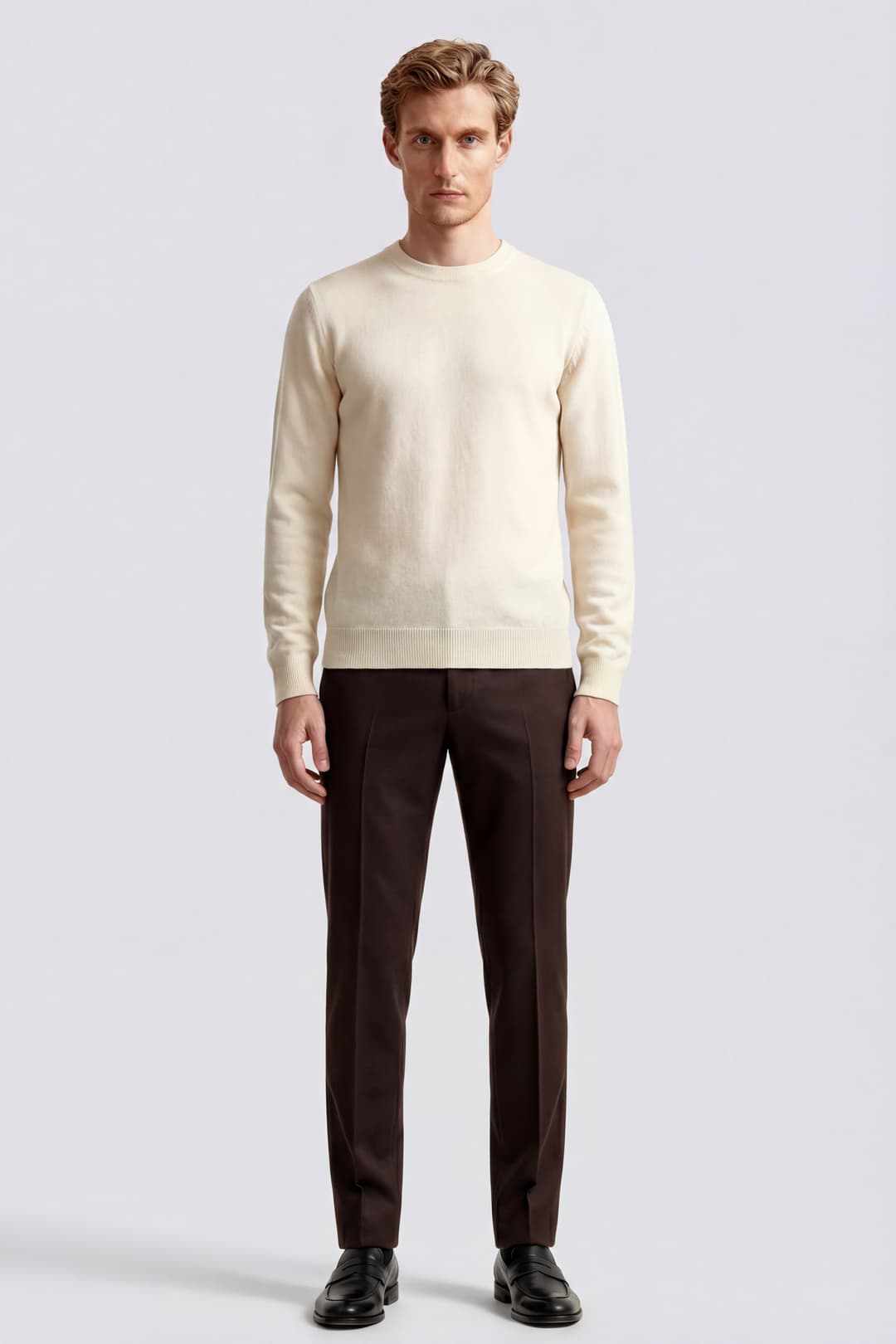 Cotton and Polyamide Crewneck Sweater