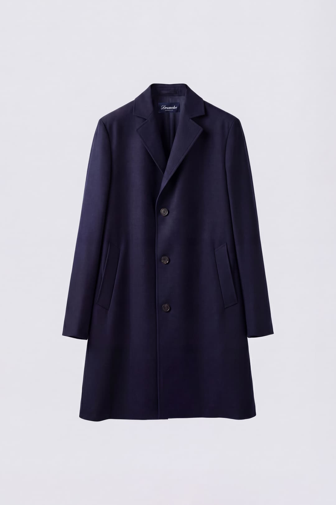 Single-Breasted Virgin Wool Coat