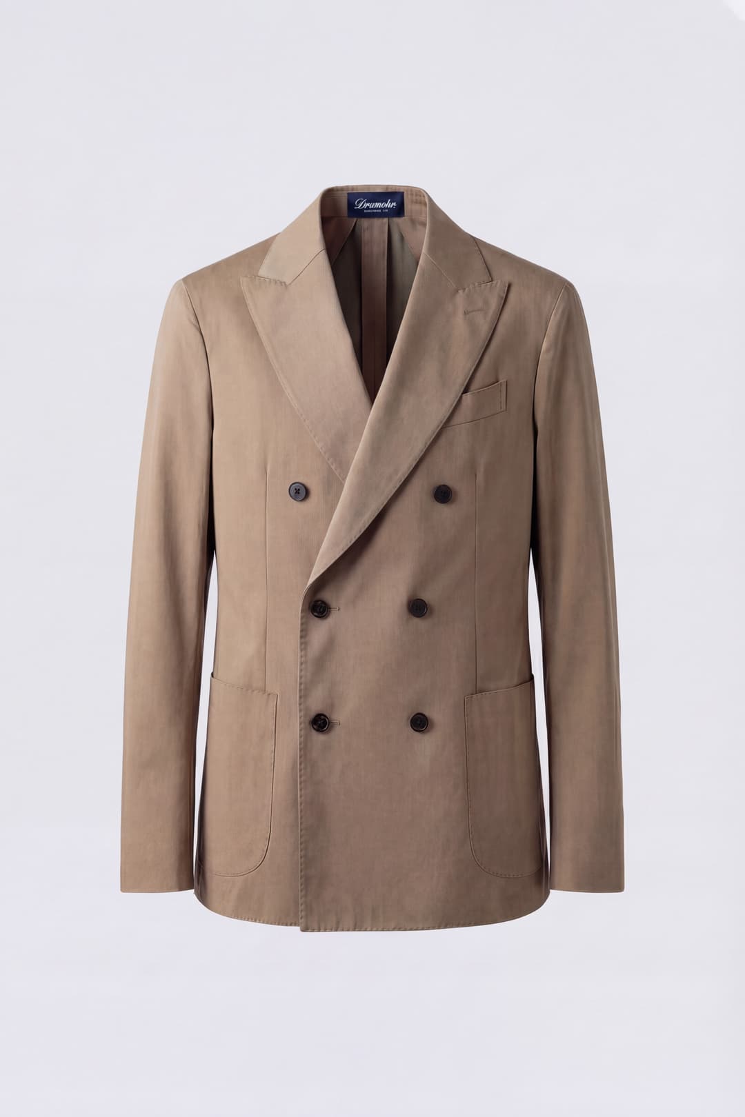 Double-Breasted Cotton Blazer