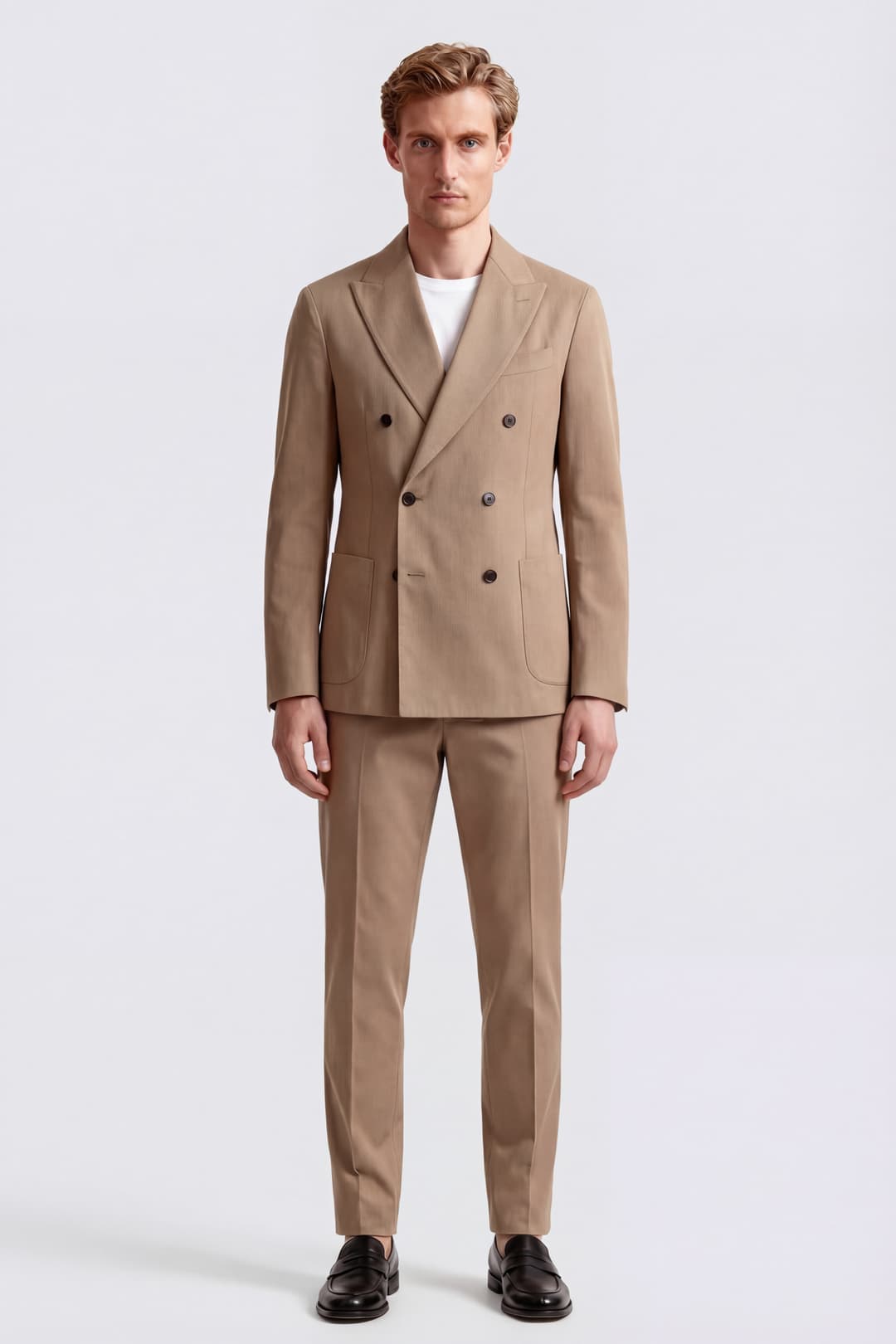 Double-Breasted Cotton Blazer