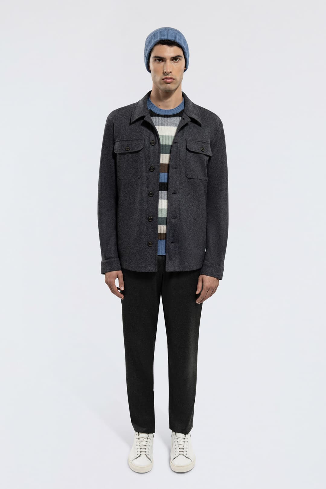 Virgin Wool and Cashmere Overshirt