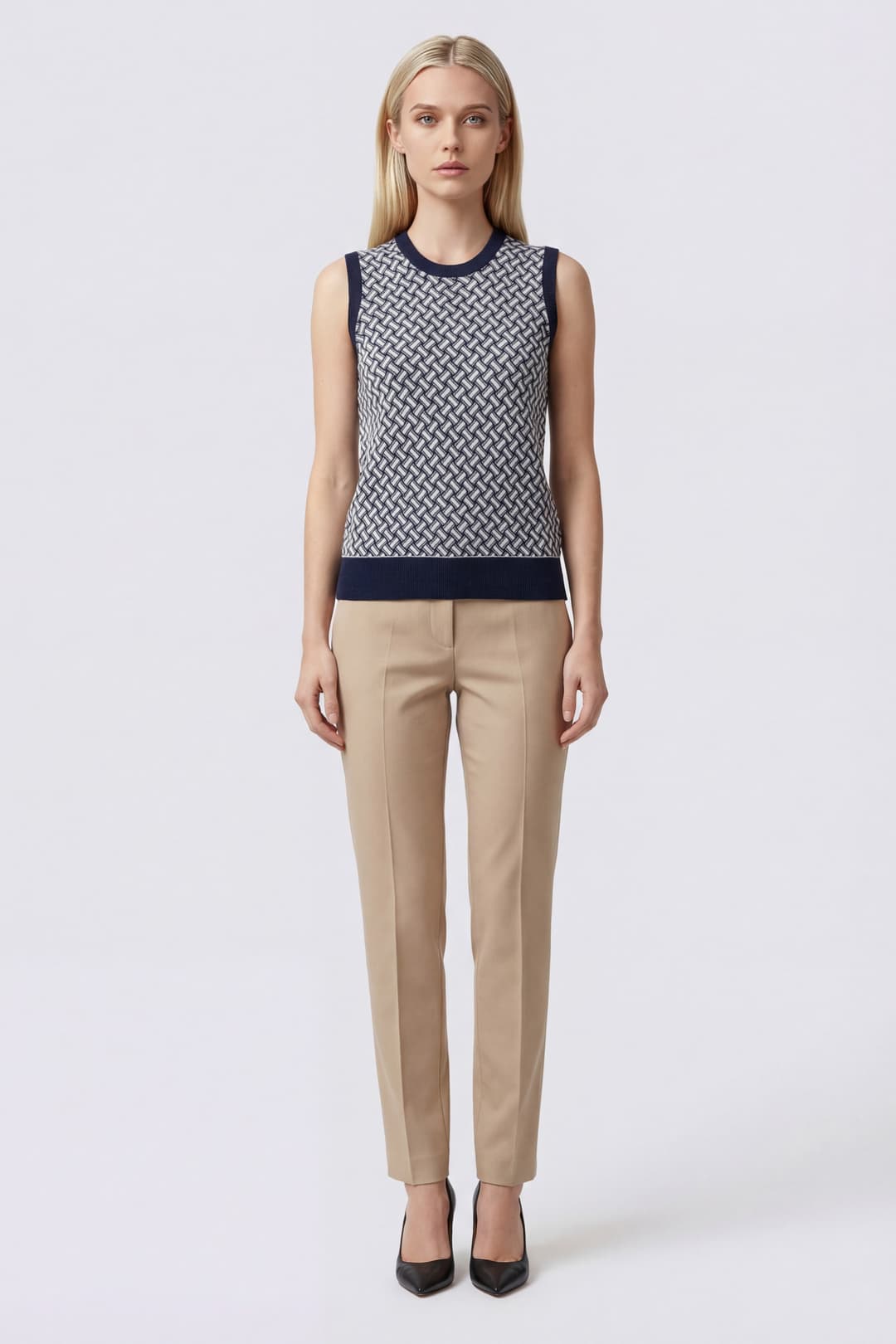 Razor Blade Cotton and Linen Vest