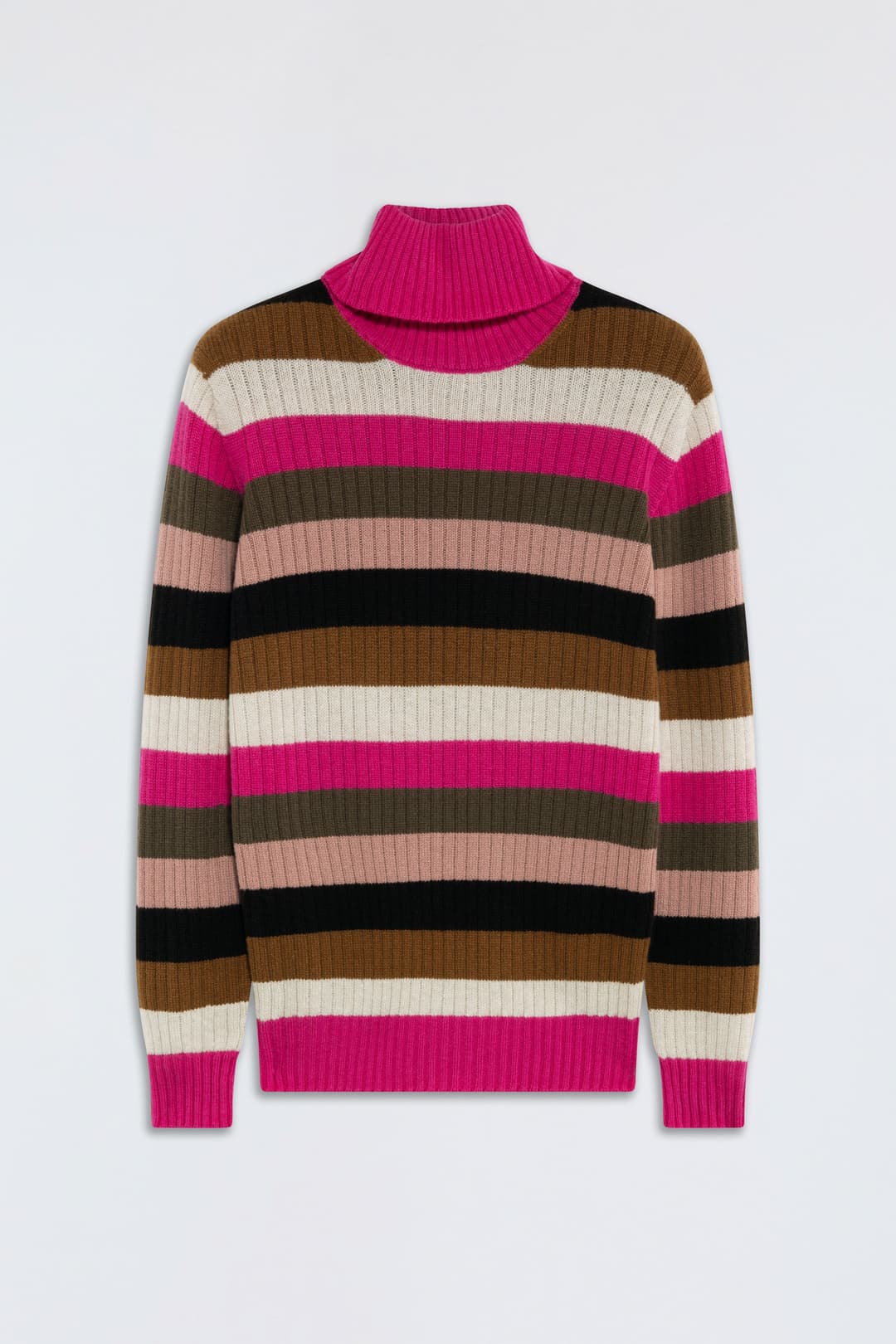 Striped Cashmere Turtleneck