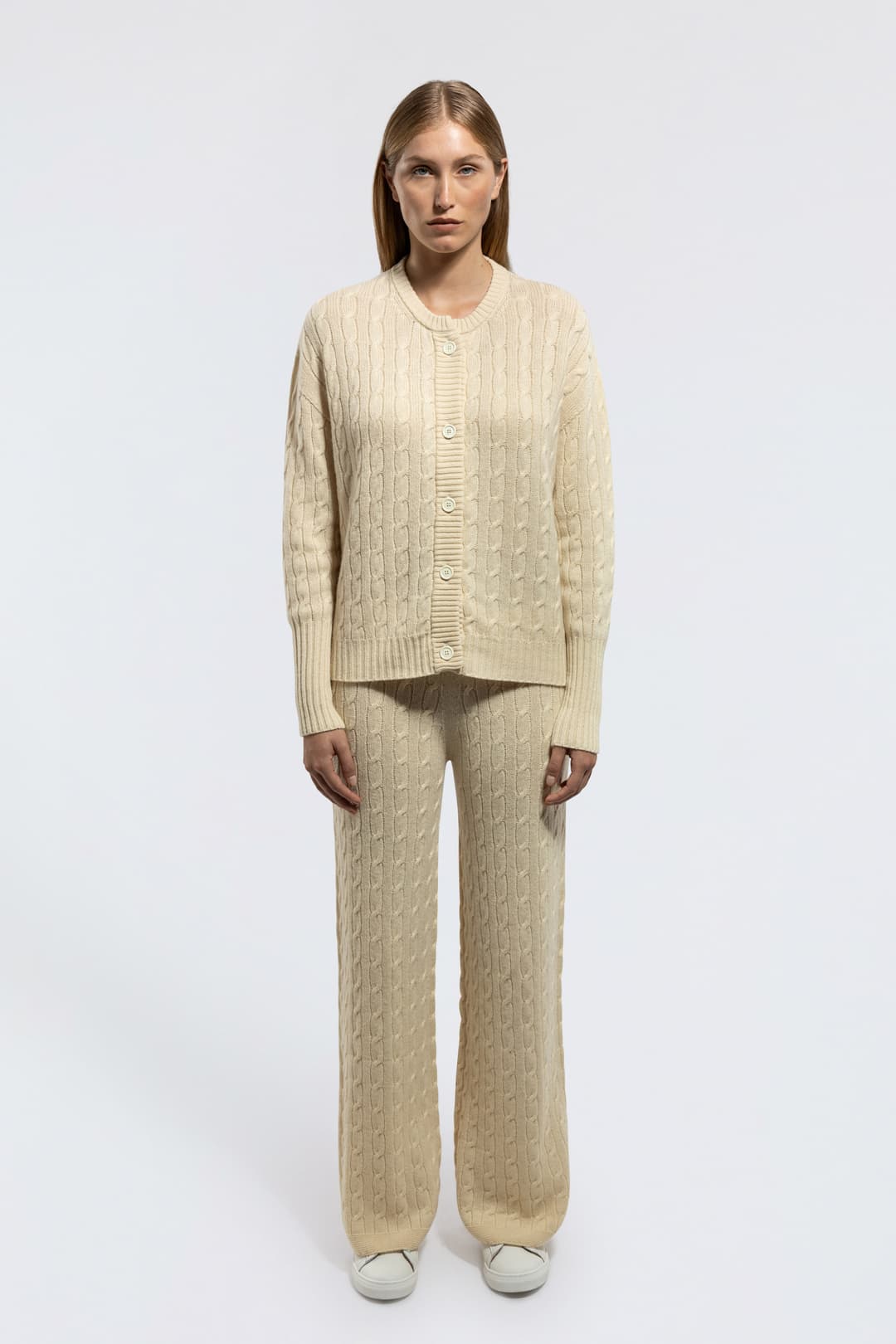 Cable-Knit Cashmere Cardigan