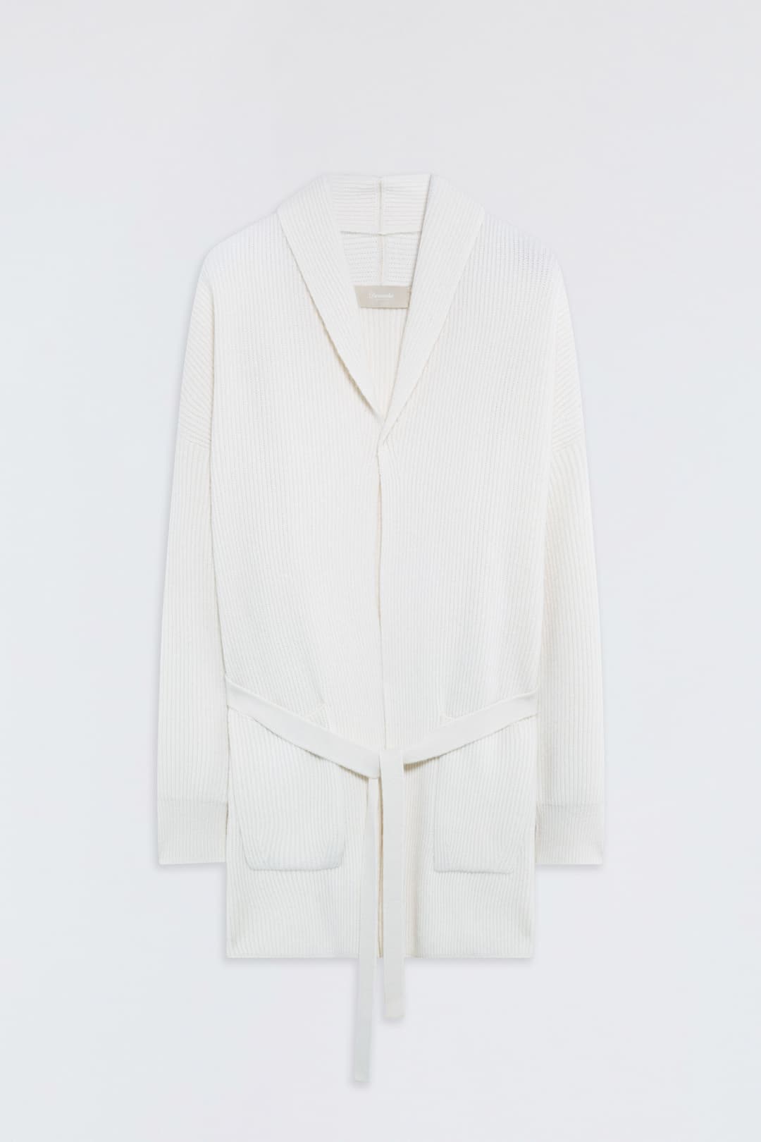 Long Cashmere Cardigan with Belt