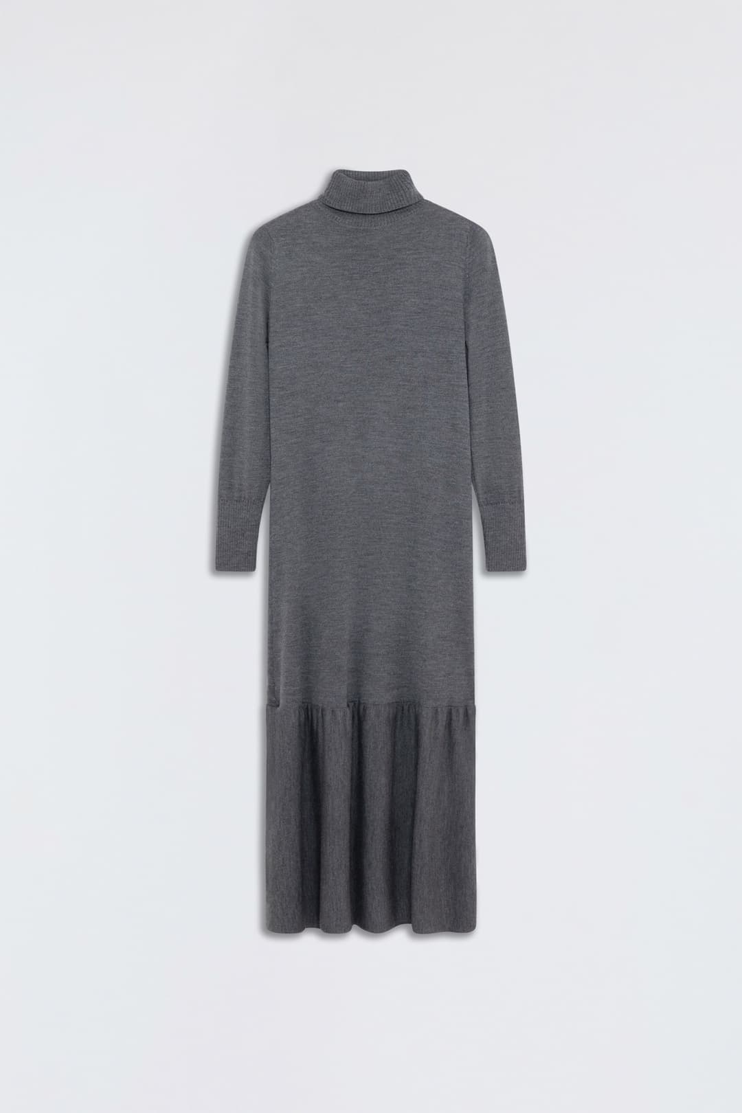 Merino Wool Dress with Turtleneck