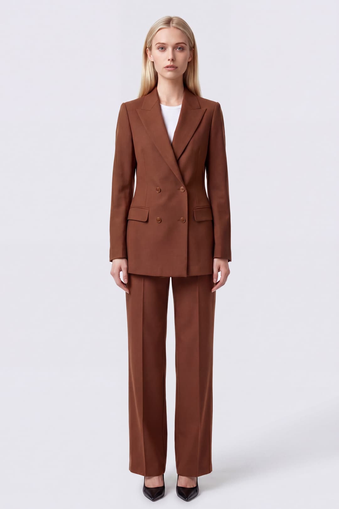 Double-Breasted Silk and Linen Blazer