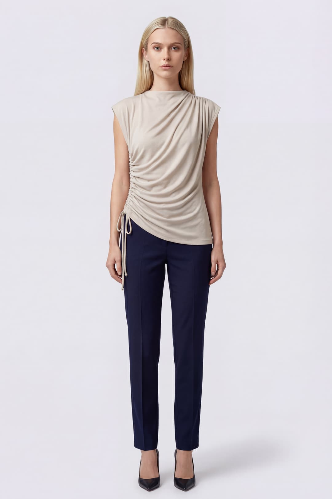 Side Drawstring top